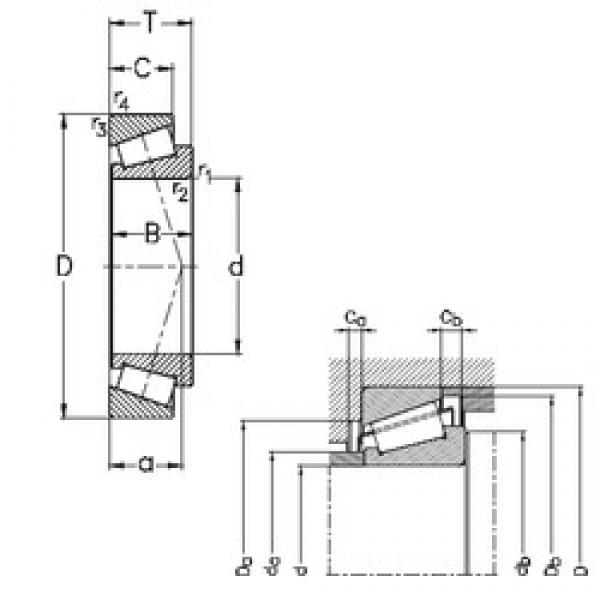 45 mm x 95 mm x 26,5 mm  NKE T7FC045 تناقص الأسطوانة المحامل #1 image