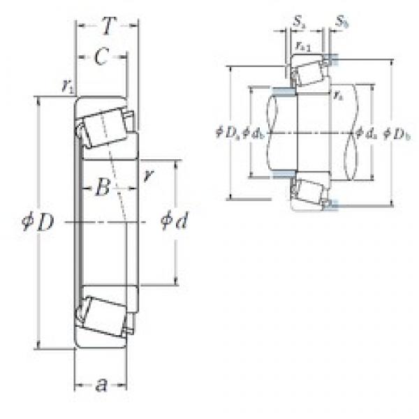 300 mm x 540 mm x 85 mm  NSK 30260 تناقص الأسطوانة المحامل #1 image