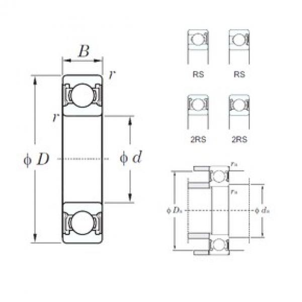 100 mm x 180 mm x 34 mm  KOYO 6220-2RS الكرات الأخدود العميق #1 image