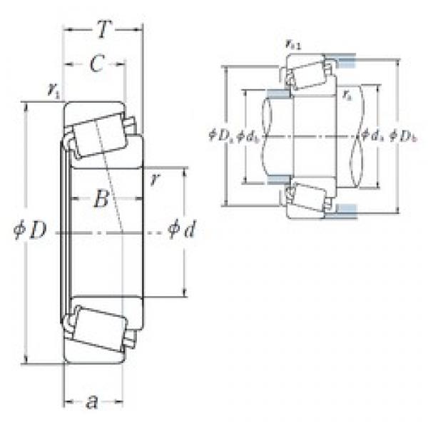 24,981 mm x 62 mm x 16,566 mm  NSK 17098/17244 تناقص الأسطوانة المحامل #1 image