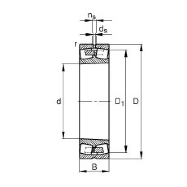 150 mm x 225 mm x 56 mm  FAG 23030-E1A-K-M محامل كروية #1 image