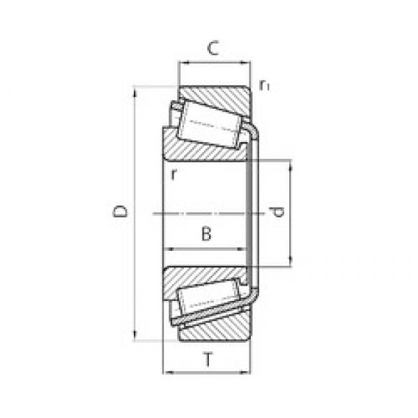 25 mm x 51,35 mm x 13,8 mm  Timken NP259742-90KM1 تناقص الأسطوانة المحامل #1 image