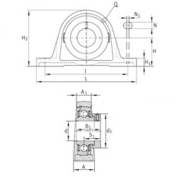 INA PASE1-1/8 تحمل وحدات #1 image