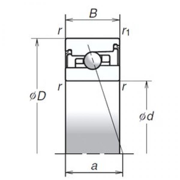 70 mm x 110 mm x 24 mm  NSK 70BNR20SV1V الاتصال الكرات الزاوي #2 image