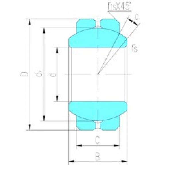 7,94 mm x 19,05 mm x 9,53 mm  LS GEFZ7S محامل عادي #1 image