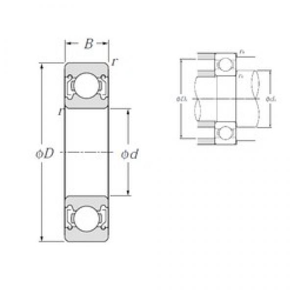 120 mm x 215 mm x 40 mm  NTN 6224ZZ الكرات الأخدود العميق #1 image