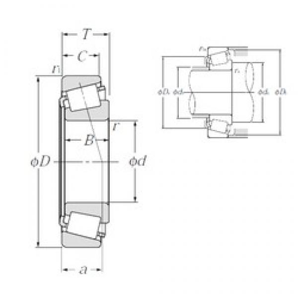 17,462 mm x 39,878 mm x 14,605 mm  NTN 4T-LM11749/LM11710 تناقص الأسطوانة المحامل #1 image