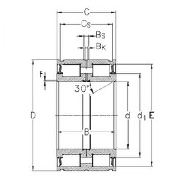 150 mm x 225 mm x 100 mm  NKE NNF5030-2LS-V محامل أسطوانية #1 image