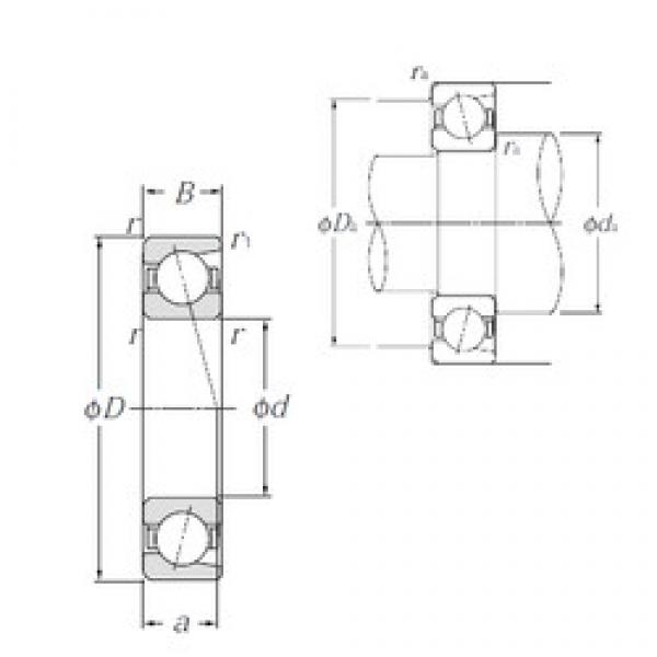 20 mm x 52 mm x 15 mm  NTN 7304B الاتصال الكرات الزاوي #2 image