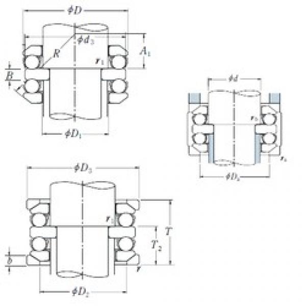 35 mm x 80 mm x 14 mm  NSK 54407U فحوى الكرات #1 image