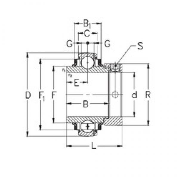 100 mm x 215 mm x 86 mm  NKE GNE100-KRRB الكرات الأخدود العميق #1 image