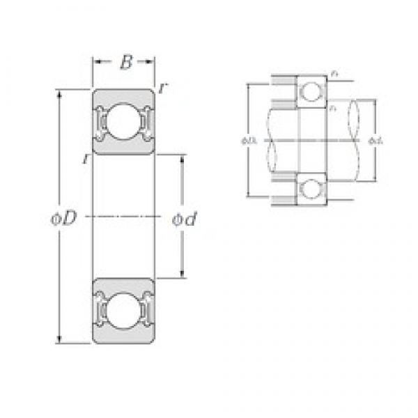 12 mm x 21 mm x 5 mm  NTN 6801LLB الكرات الأخدود العميق #1 image