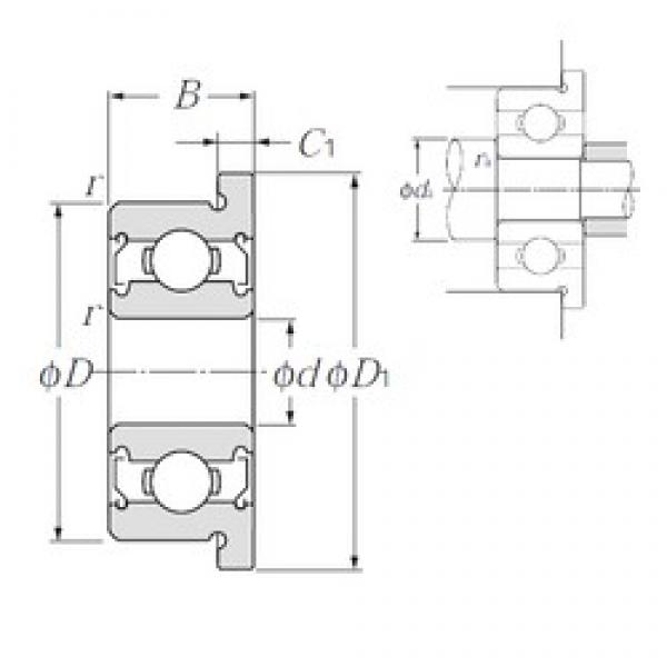 7 mm x 11 mm x 3 mm  NTN FL677ZZ الكرات الأخدود العميق #1 image