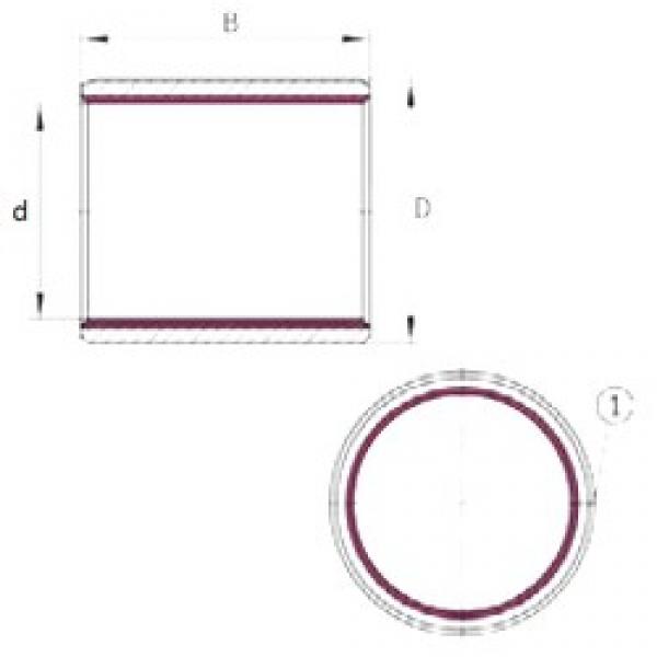 110 mm x 115 mm x 115 mm  INA EGB110115-E40 محامل عادي #1 image