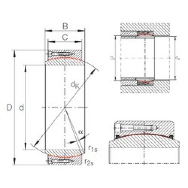 900 mm x 1180 mm x 375 mm  INA GE 900 DW محامل عادي #1 image