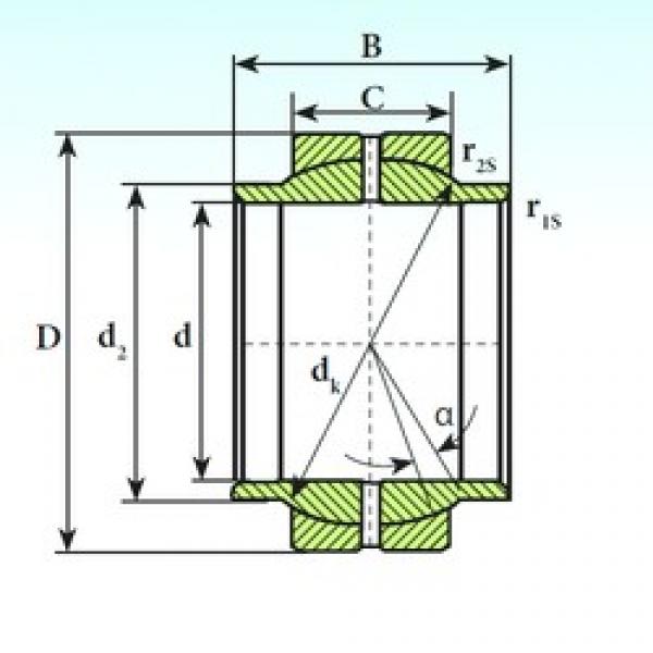 32 mm x 52 mm x 32 mm  ISB GEEW 32 ES محامل عادي #1 image