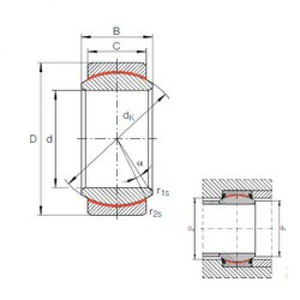 30 mm x 47 mm x 22 mm  INA GE 30 UK محامل عادي #1 image