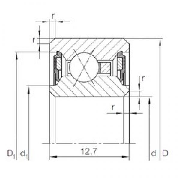 203,2 mm x 222,25 mm x 12,7 mm  INA CSXU 080.2RS الاتصال الكرات الزاوي #2 image