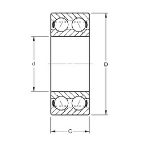 25 mm x 62 mm x 25,4 mm  Timken 5305K PRB الاتصال الكرات الزاوي #2 image