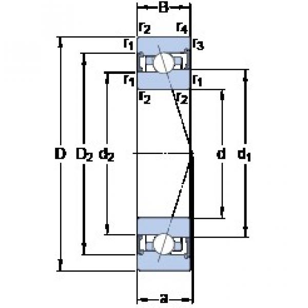 35 mm x 55 mm x 10 mm  SKF S71907 ACB/P4A الاتصال الكرات الزاوي #2 image