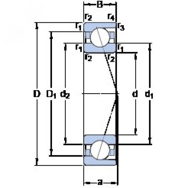 140 mm x 190 mm x 24 mm  SKF 71928 ACD/HCP4A الاتصال الكرات الزاوي #2 image