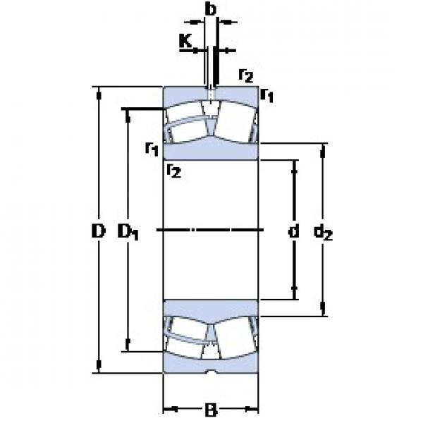 340 mm x 580 mm x 190 mm  SKF 23168 CC/W33 محامل كروية #1 image