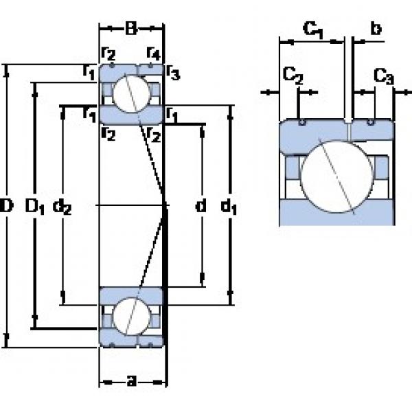 70 mm x 100 mm x 16 mm  SKF 71914 CD/HCP4AL الاتصال الكرات الزاوي #2 image