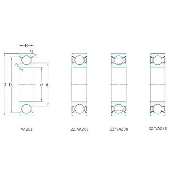 75 mm x 160 mm x 37 mm  SKF 6315/VA201 الكرات الأخدود العميق #1 image