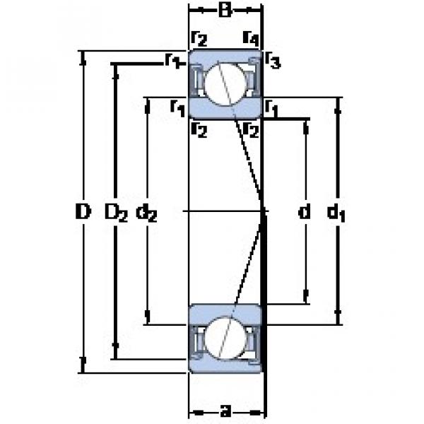 90 mm x 140 mm x 24 mm  SKF S7018 CD/P4A الاتصال الكرات الزاوي #2 image