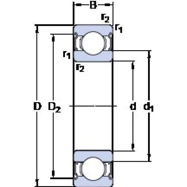 30 mm x 72 mm x 19 mm  SKF W 6306-2Z الكرات الأخدود العميق #1 image