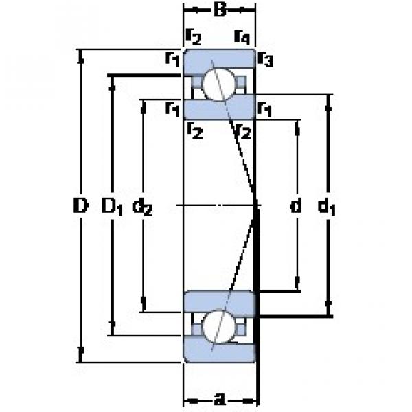 6 mm x 17 mm x 6 mm  SKF 706 ACE/P4A الاتصال الكرات الزاوي #2 image