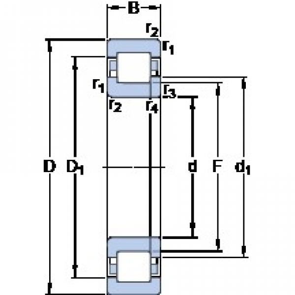 40 mm x 90 mm x 23 mm  SKF NUP 308 ECML فحوى الكرات #1 image