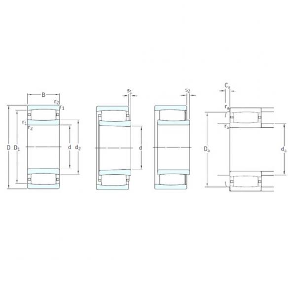 150 mm x 225 mm x 75 mm  SKF C4030K30V محامل أسطوانية #1 image