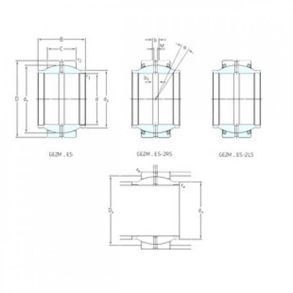 76,2 mm x 120,65 mm x 114,3 mm  SKF GEZM300ES-2RS محامل عادي #1 image