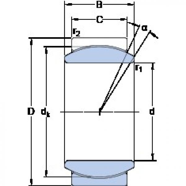 25 mm x 42 mm x 20 mm  SKF GE 25 C محامل عادي #1 image