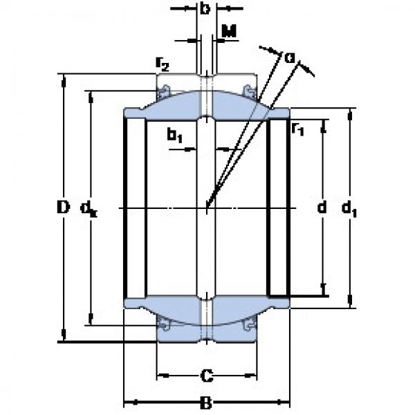 38.1 mm x 61.913 mm x 57.15 mm  SKF GEZM 108 ESX-2LS محامل عادي #1 image